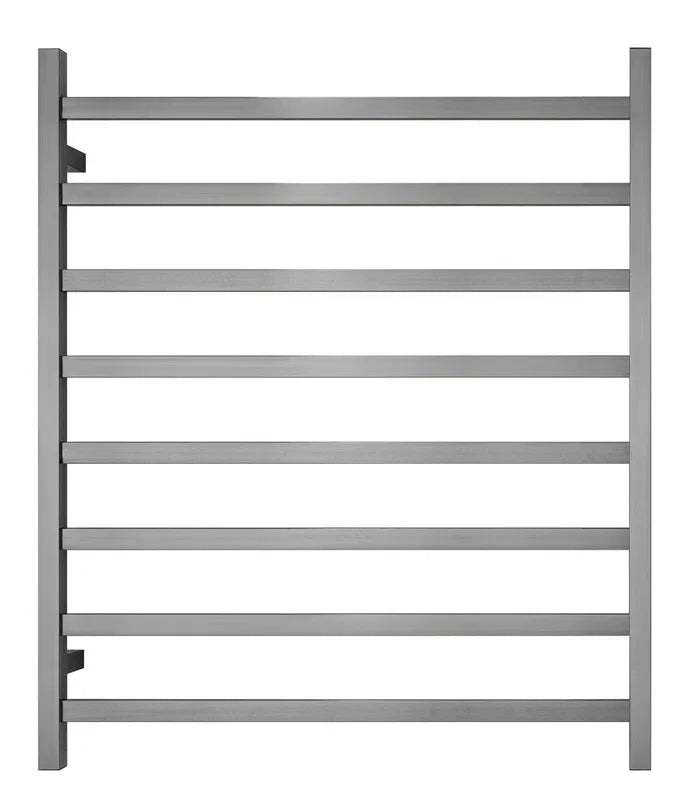 Premium Gunmetal Heated Towel Rack - 8 Bars, Square Design, AU Standard, 1000x850mm Wide - Mekamart Australia