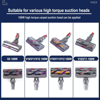 Powerful 100w Suction Head for Dyson V10 / V11 with V-ball Wheels