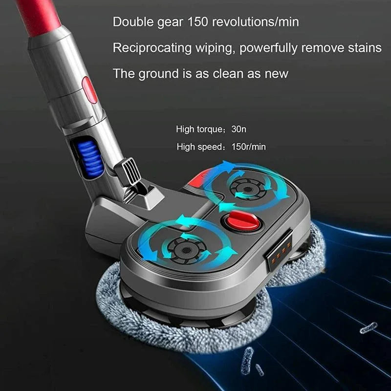 Electric Vacuum Cleaner with Integrated Mopping Head and Water Tank - Includes 6 Rag Pieces - For Dyson V7 V8 V10 V11 - Mekamart Australia