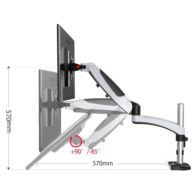 Adjustable Desktop Monitor Stand - Rotating - Mekamart Australia