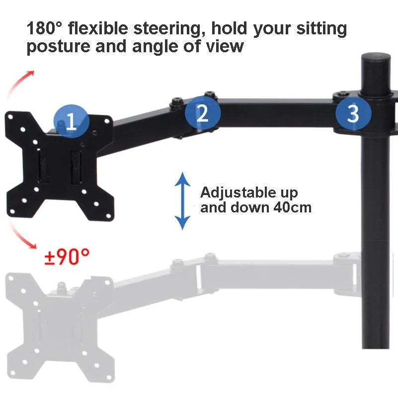 Double Screen Desktop Monitor Stand - Lifting Bracket