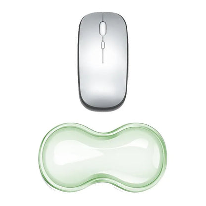 Large Green Silicone Keyboard Wrist Rest & Mouse Pad - Small Transparent Gray - Mekamart Australia