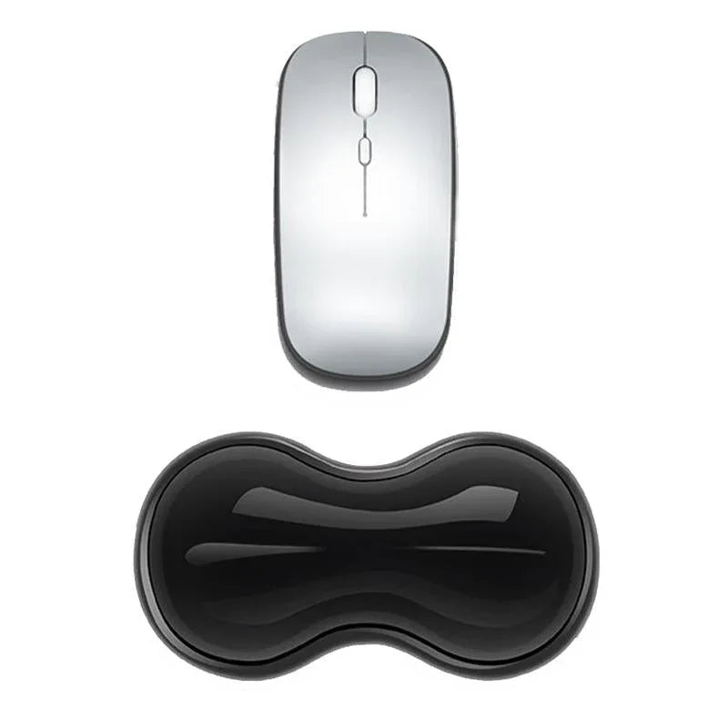 Large Green Silicone Keyboard Wrist Rest & Mouse Pad - Small Transparent Gray - Mekamart Australia