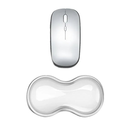 Large Green Silicone Keyboard Wrist Rest & Mouse Pad - Small Transparent Gray - Mekamart Australia