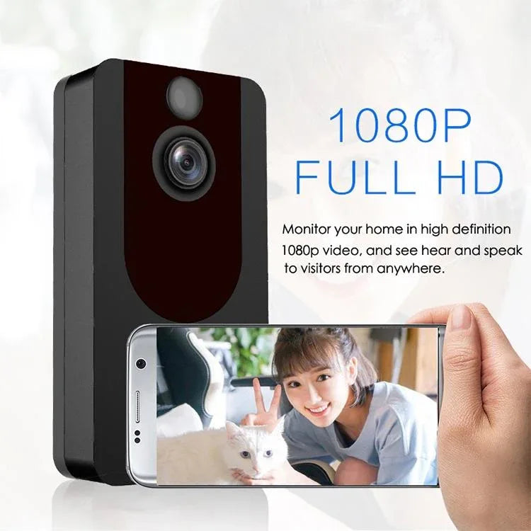 1080P Full Hd Wifi Security Doorbell With Intercom And Weather Resistance - Mekamart Australia