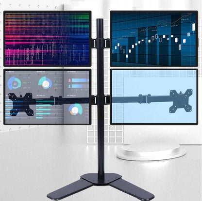 Multi-screen Desktop Monitor Stand Base - Lifts and Organizes