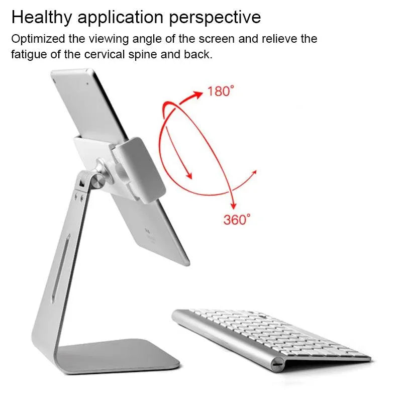 360 Degree Rotating Aluminum Tablet Stand - Universal 7-13 Inch - Mekamart Australia