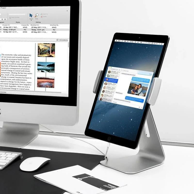 360 Degree Rotating Aluminum Tablet Stand - Universal 7-13 Inch - Mekamart Australia