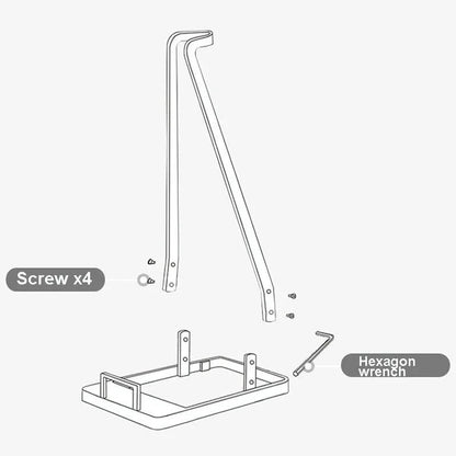 Non-punch Storage Bracket for Dyson Vacuum - Universal Floor Mount Black - Mekamart Australia