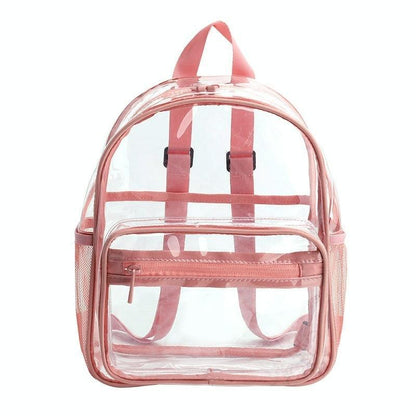 Waterproof Pvc Backpack for Students - Compact and Durable - Small Pink - Mekamart Australia