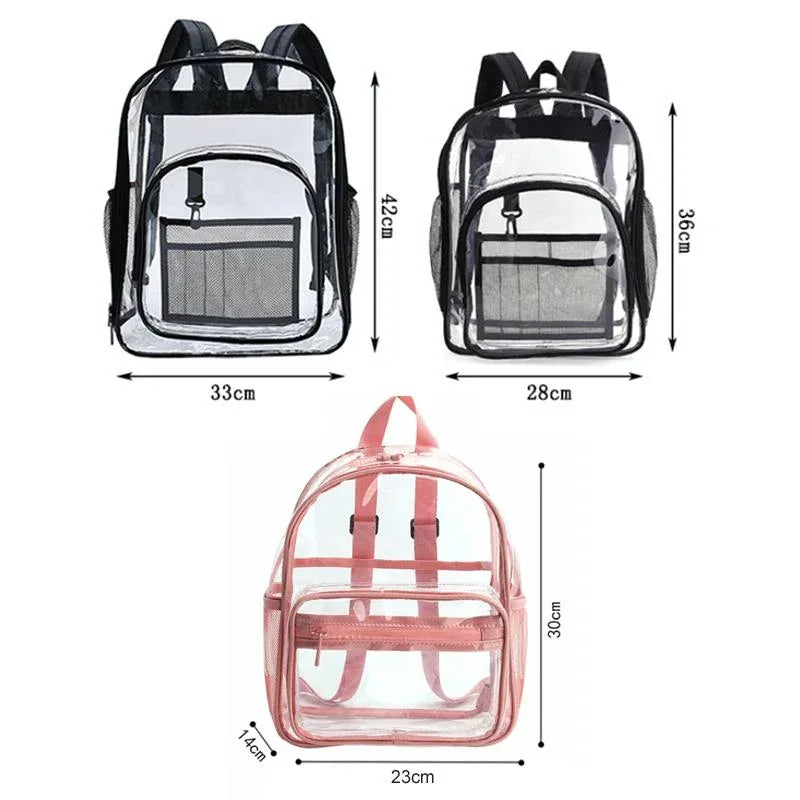 Waterproof Pvc Backpack for Students - Compact and Durable - Small Black