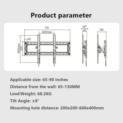 Adjustable Tv Wall Mount Bracket for 65-90 Inch Tvs - Mekamart Australia