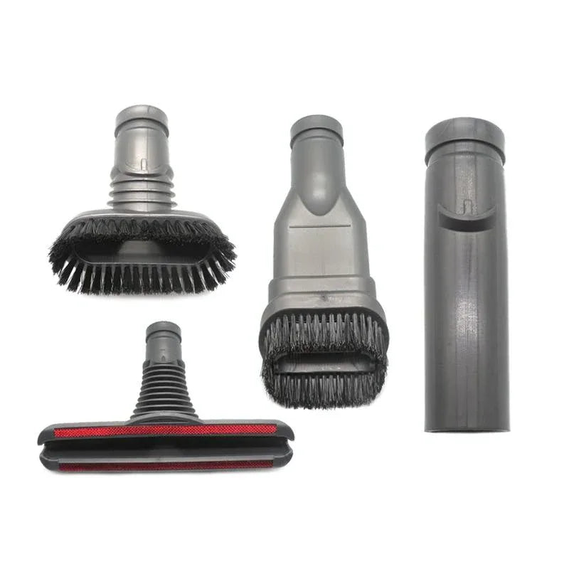 4-in-1 Round Stiff Bed & Connector Brush Kit for Dyson Vacuum - Mekamart Australia