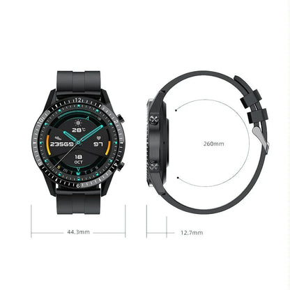 1.3 Inch Heart Rate / Blood Pressure / Blood Oxygen Monitoring Watch - Black Steel - Mekamart Australia