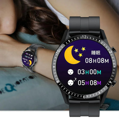 1.3 Inch Heart Rate / Blood Pressure / Blood Oxygen Monitoring Watch - Black Steel - Mekamart Australia