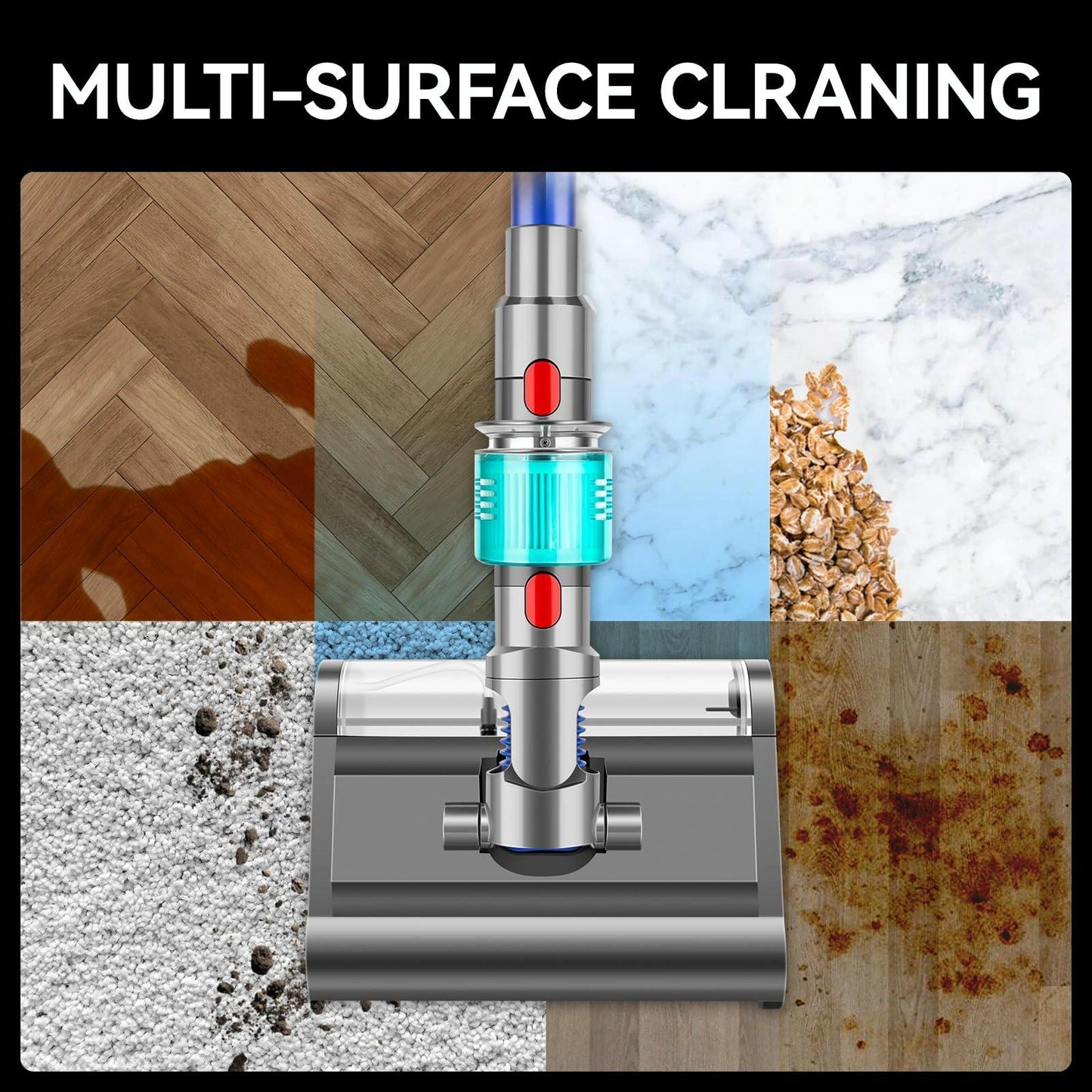 Versatile Wet / Dry Mopping Head for Dyson Vacuums