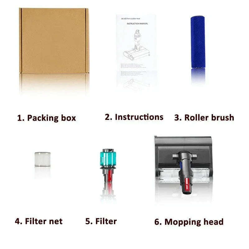 Versatile Wet / Dry Mopping Head for Dyson Vacuums