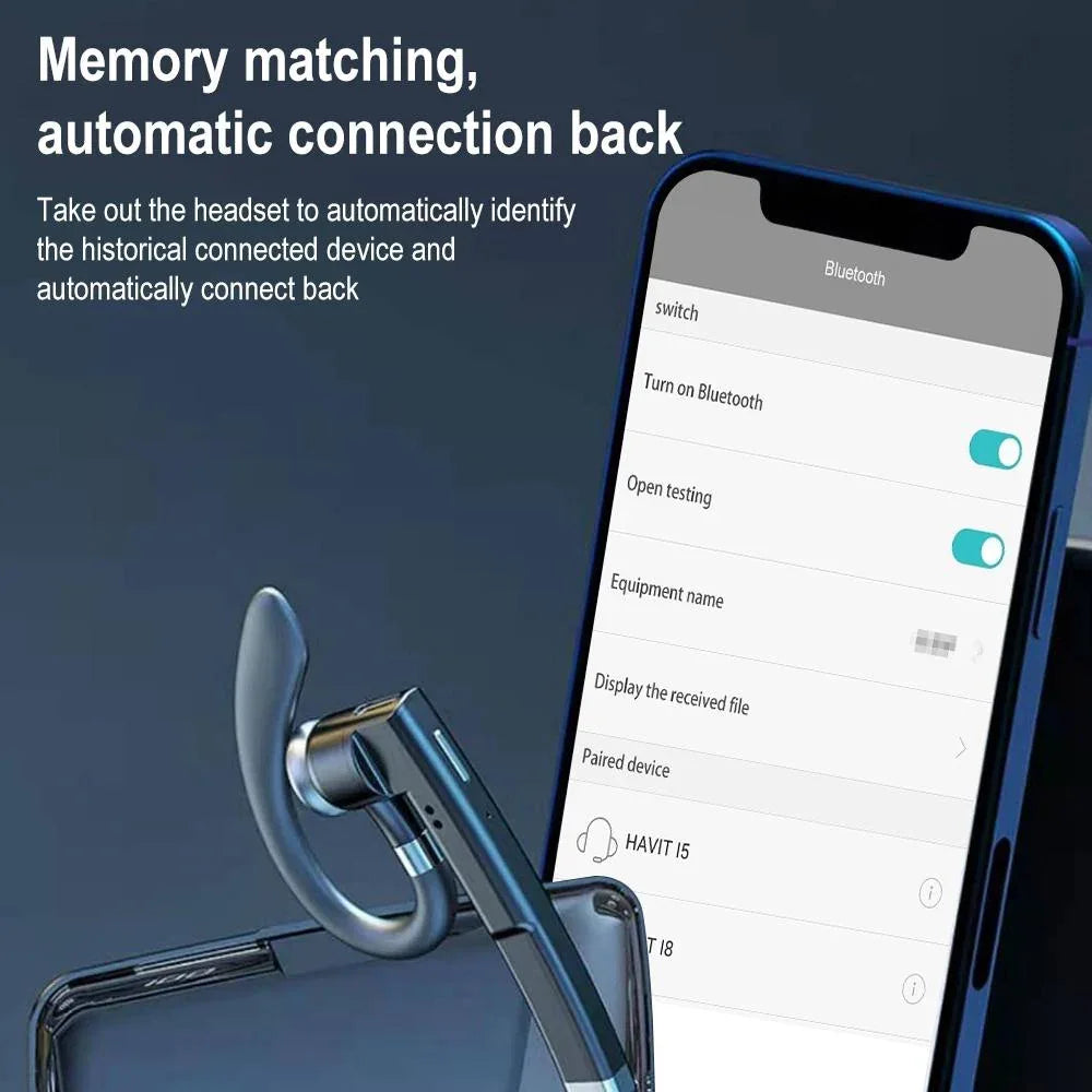 Rotatable Earhook Bluetooth Earphone for Noise Reduction Calls - no Charging Box - Mekamart Australia