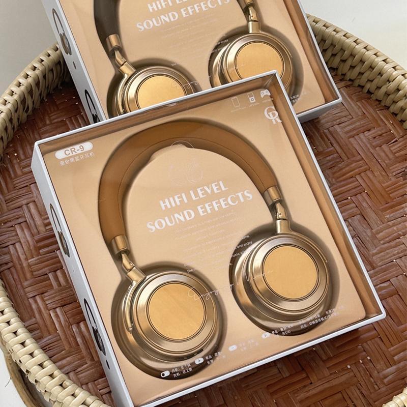 Retro Wireless Bluetooth Headset - Metal Head-mounted - Silver Brown - Mekamart Australia