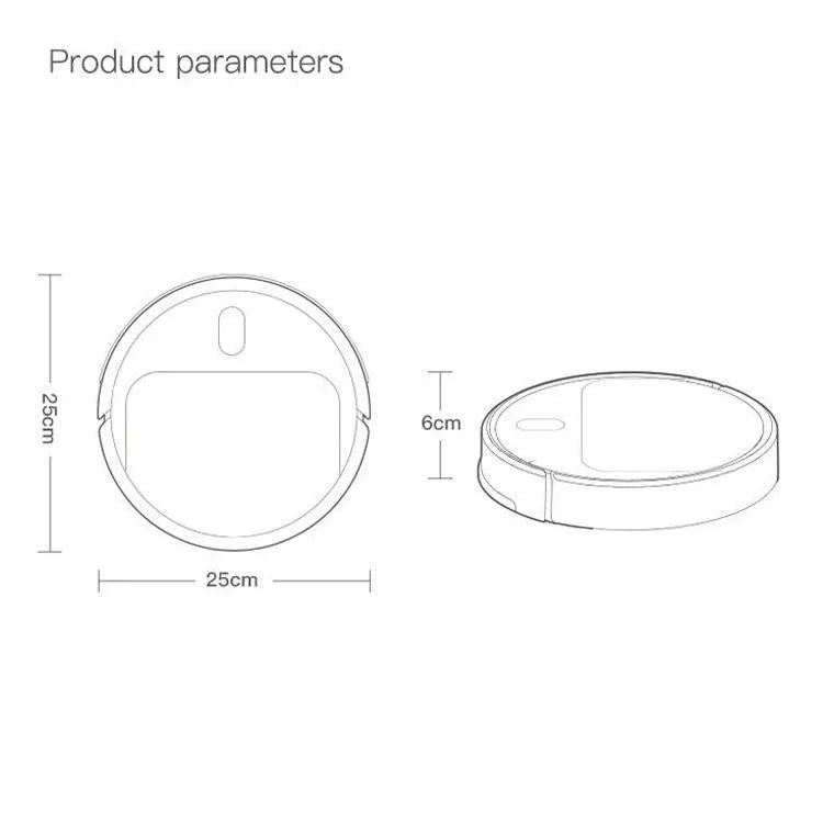 Smart Mini Sweeping Robot - Automatic Home Cleaning - White - Mekamart Australia