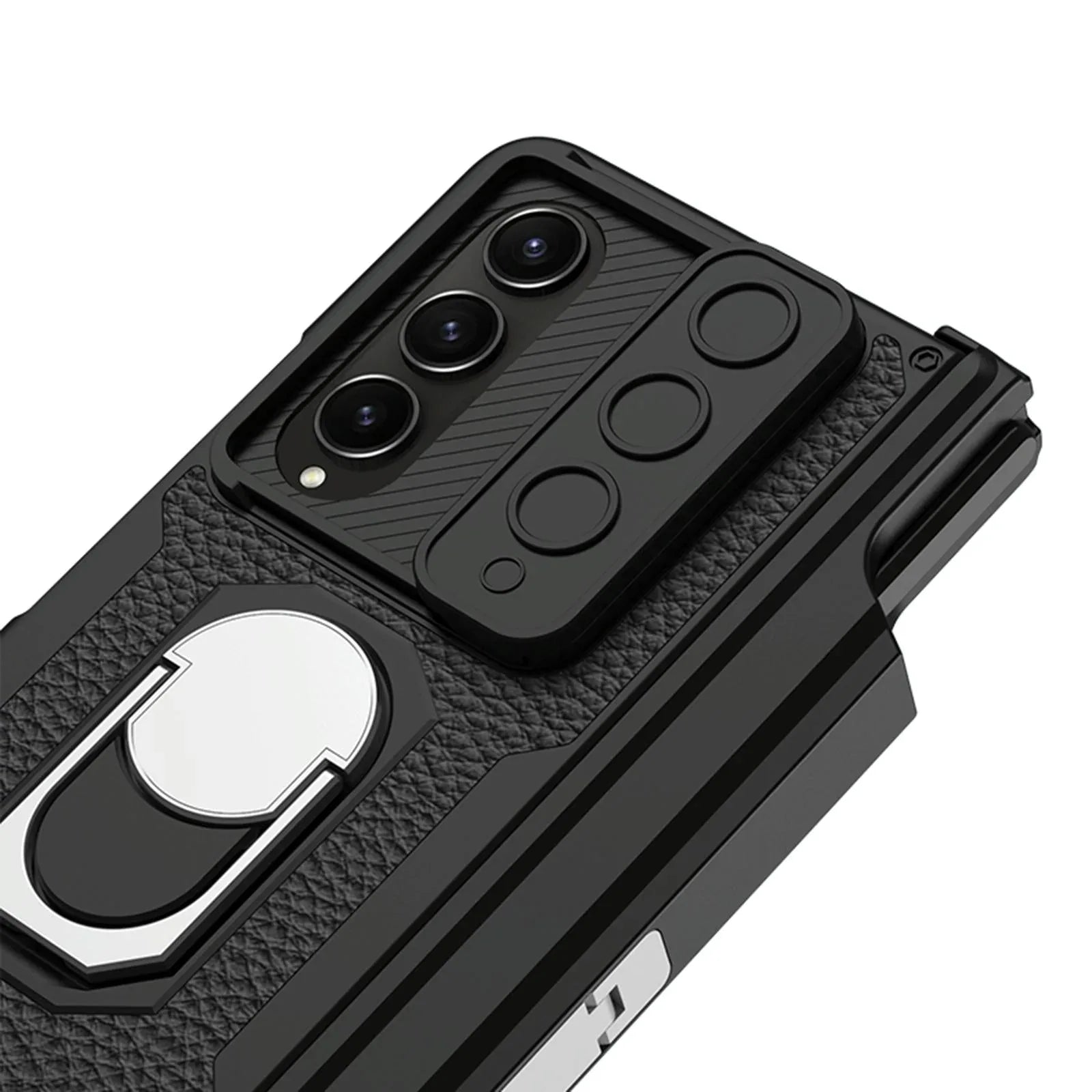 For Samsung Galaxy Z Fold4 5G Magnetic Armor Phone Case - Full Coverage - Carbon Fibre - Mekamart Australia