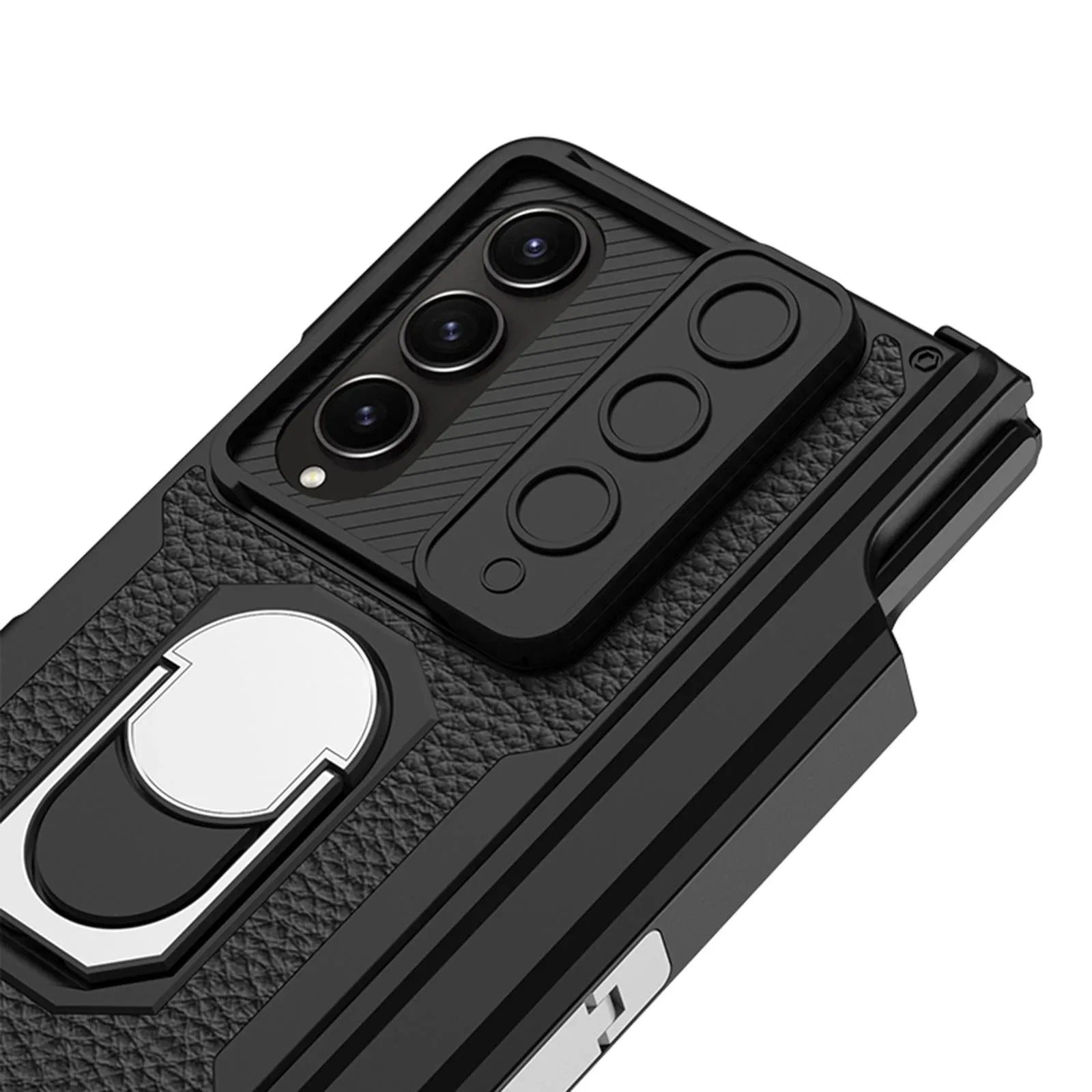 For Samsung Galaxy Z Fold4 5G Magnetic Armor Phone Case - Full Coverage - Carbon Fibre - Mekamart Australia