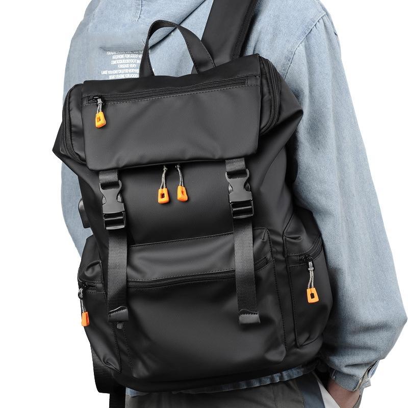 Men Business Travel Backpack - Spacious and Stylish - Black - Mekamart Australia