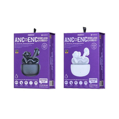 Wireless Dual Noise-cancelling Bluetooth Earphones for Music and Calls - Ivory White - Mekamart Australia