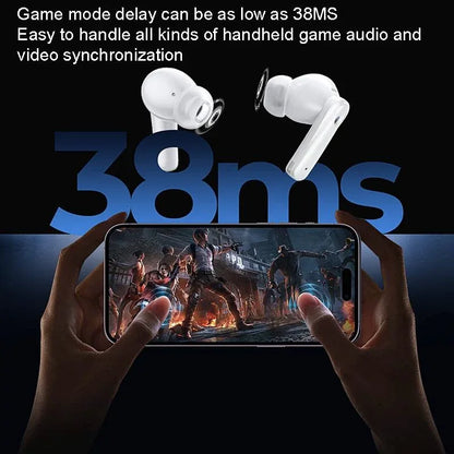 Wireless Dual Noise-cancelling Bluetooth Earphones for Music and Calls - Ivory White - Mekamart Australia