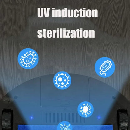 Smart Home Sweeping Robot with Remote Control and Large Suction - White Black - Mekamart Australia