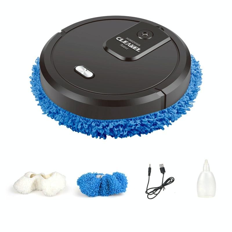 Smart Mopping Robot with Humidifier & Aroma Diffuser - Black