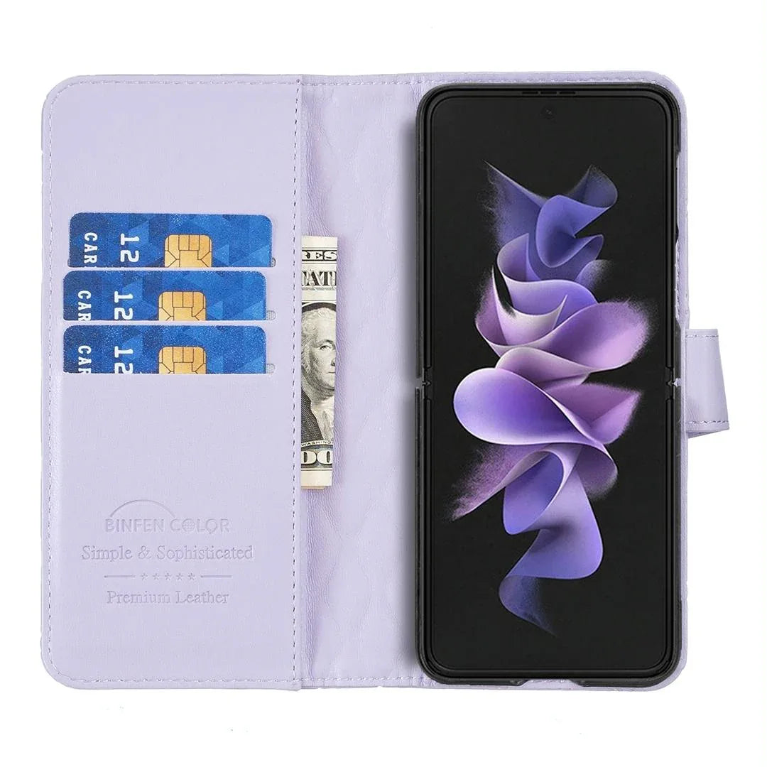 For Samsung Galaxy Z Fold4 5G Samsung Fold 4 Diamond Lattice Wallet Case - Sleek And Stylish - Black - Mekamart Australia