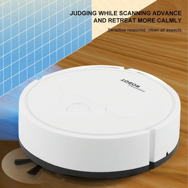 Intelligent 3-in-1 Mini Sweeping Robot Vacuum - Black