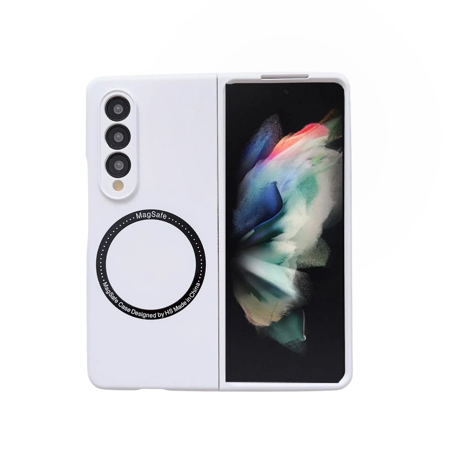 For Samsung Galaxy Z Fold4 5G Magnetic Skin Case - Magsafe - White - Mekamart Australia