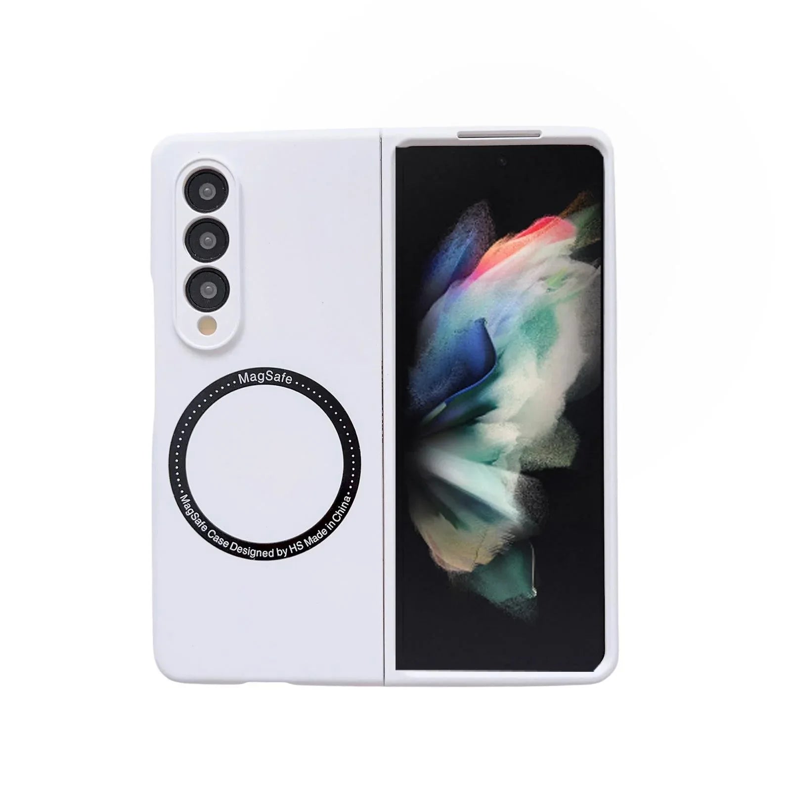 For Samsung Galaxy Z Fold4 5G Magnetic Skin Case - Magsafe - White - Mekamart Australia