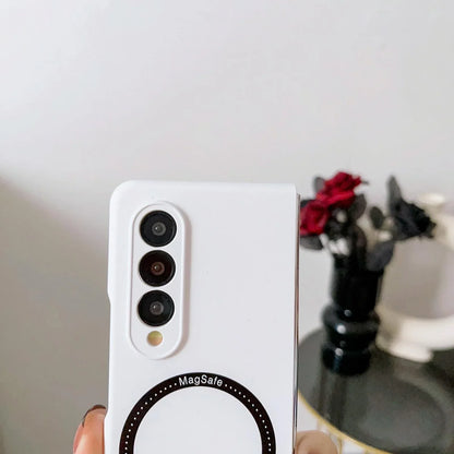 For Samsung Galaxy Z Fold4 5G Magnetic Skin Case - Magsafe - White - Mekamart Australia