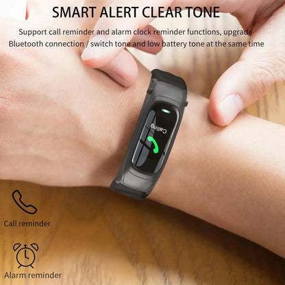 Smart Bracelet With Ai Voice Sleep & Heart Rate Monitoring Call Rejection - Gold - Mekamart Australia