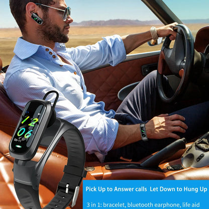 Smart Bracelet With Ai Voice Sleep & Heart Rate Monitoring Call Rejection - Gold - Mekamart Australia