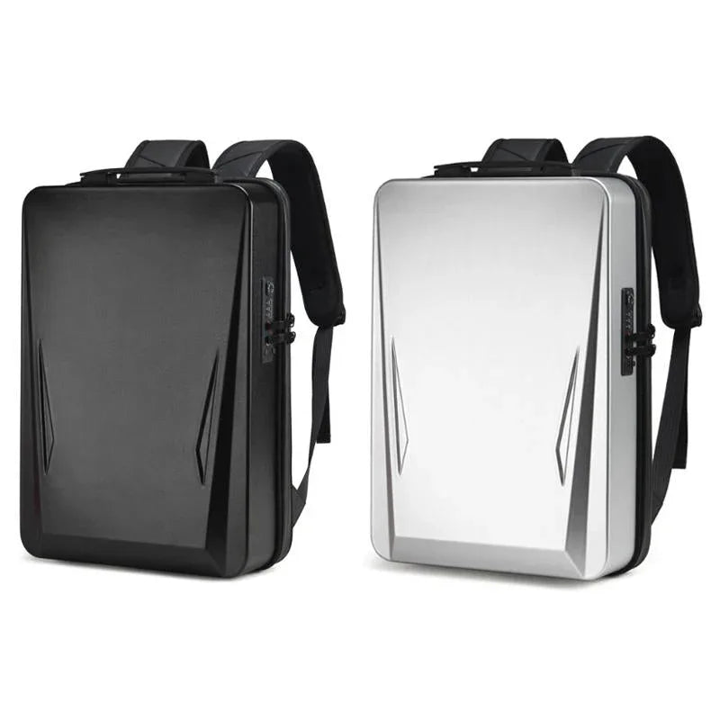 15.6-17.3 Inch Hard Shell Gaming Backpack for Men - Silver - Mekamart Australia