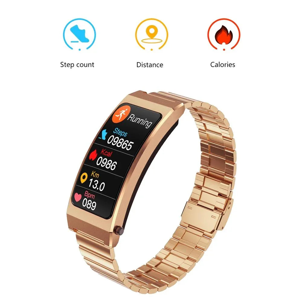Smart Bracelet With Sleep And Oxygen Monitoring - Tft Display - Rose Gold - Mekamart Australia