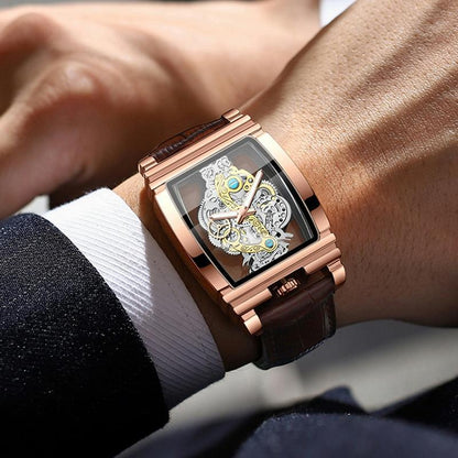 Waterproof Luminous Business Watch for Men - Gear Hollow Outdoor - Full Gold Steel Belt - Mekamart Australia