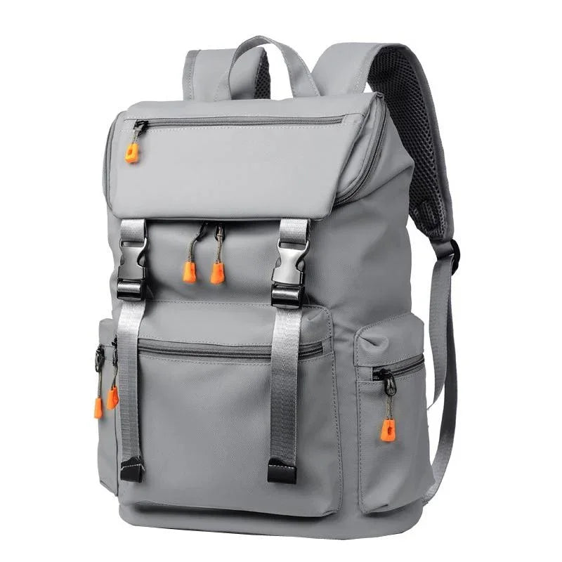 Men Business Travel Backpack - Spacious and Stylish - Grey - Mekamart Australia