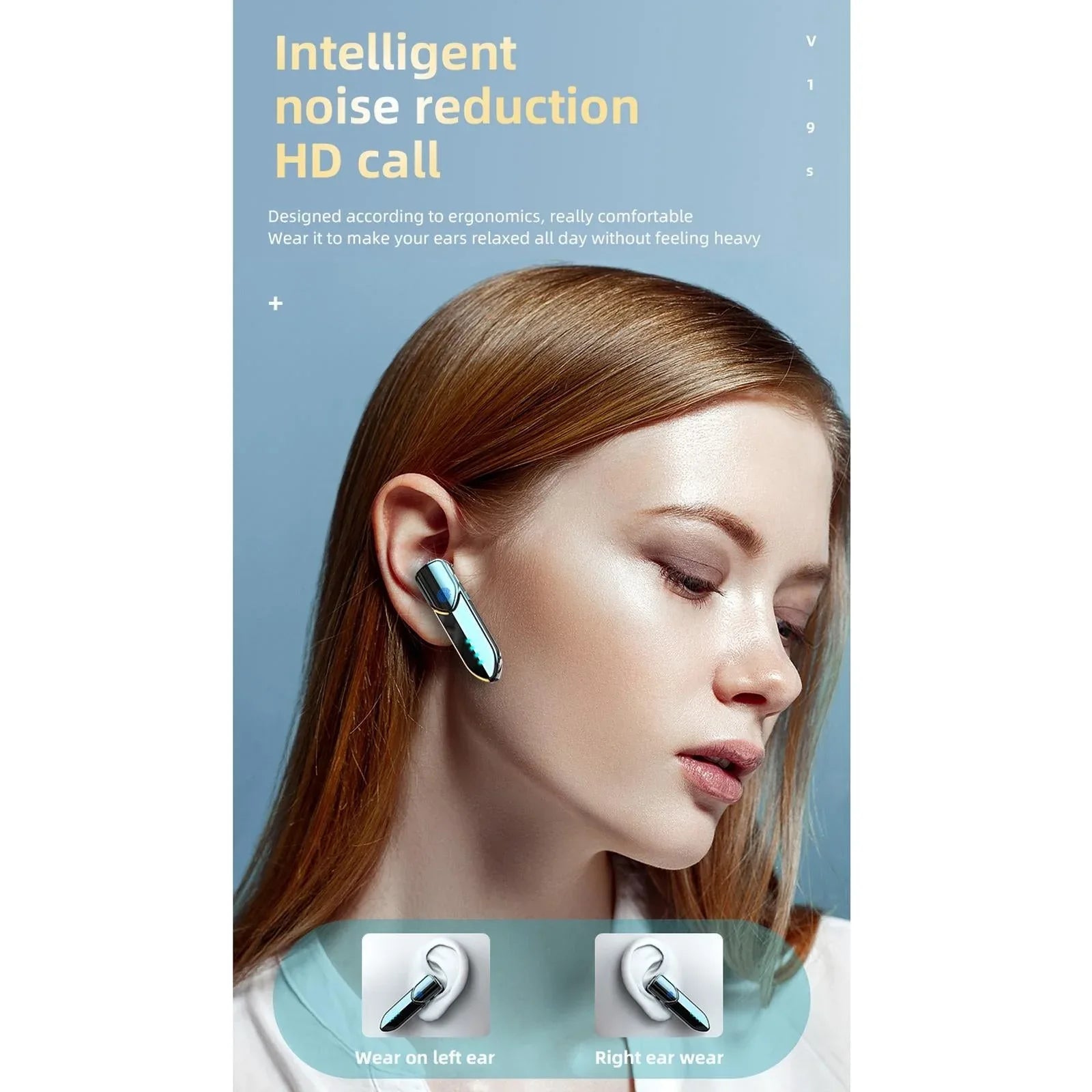 Business Style Bluetooth 5.0 Earphone with Fingerprint Touch - Silver - Mekamart Australia