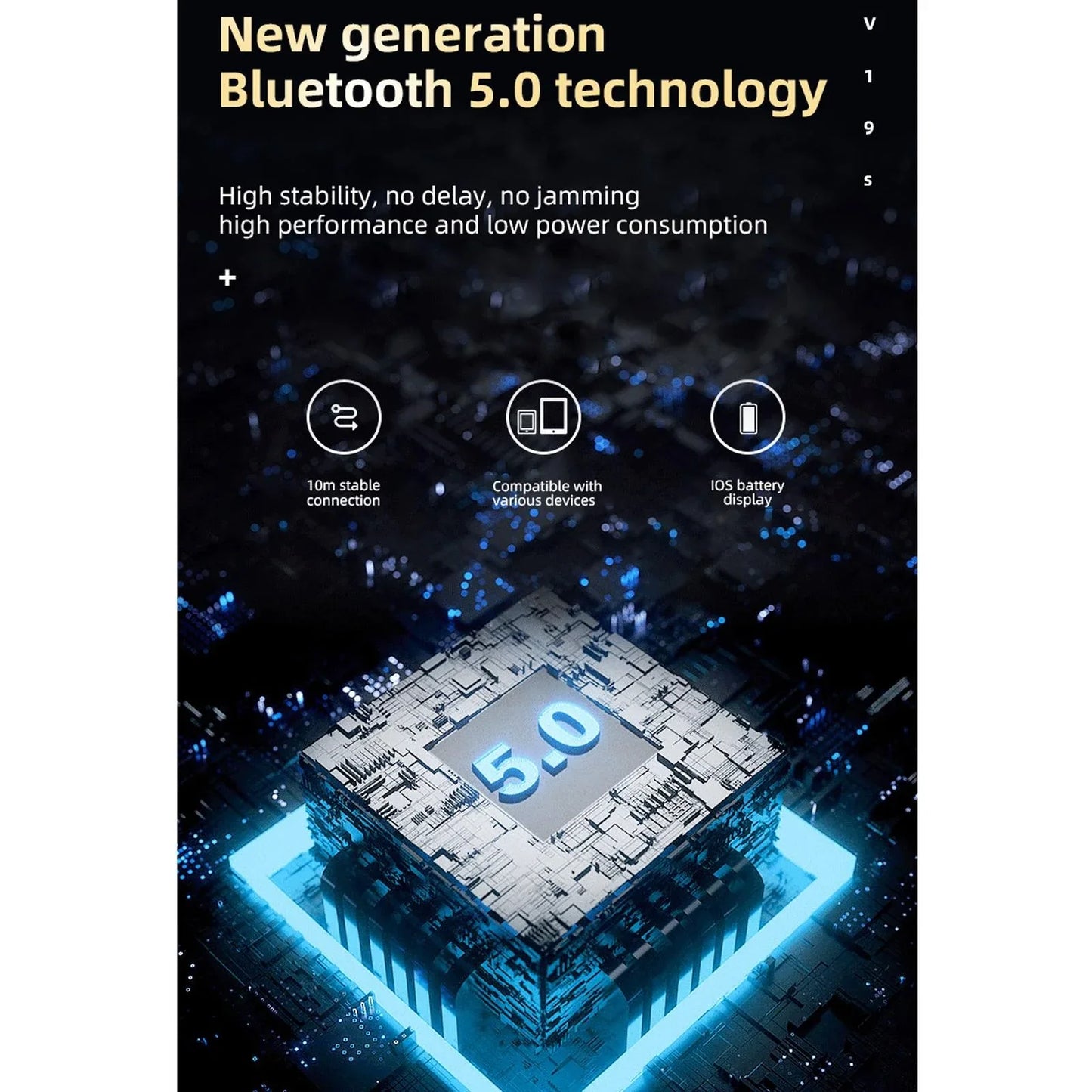 Business Style Bluetooth 5.0 Earphone with Fingerprint Touch - Silver - Mekamart Australia