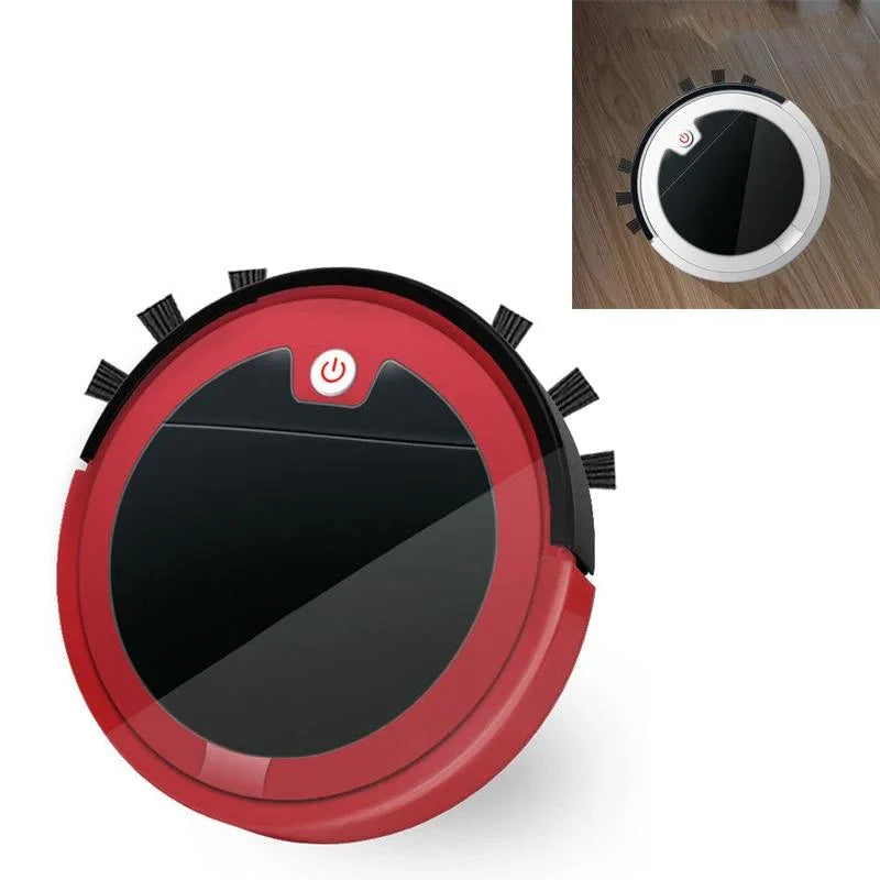 Smart Home Sweeping Robot with Remote Control and Large Suction - Red Black - Mekamart Australia