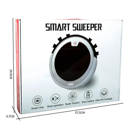 Smart Home Sweeping Robot with Remote Control and Large Suction - Red Black - Mekamart Australia