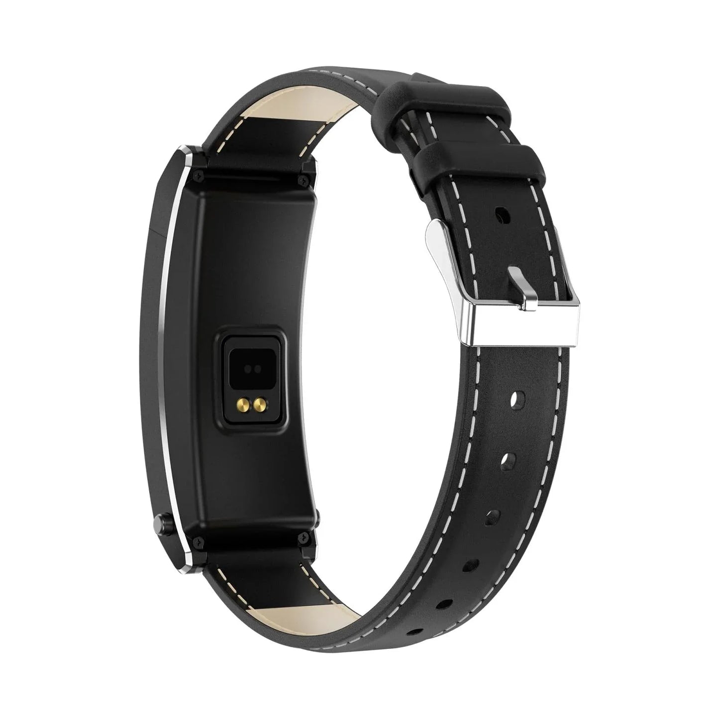 Smart Health Monitoring Bracelet With Bt Call And Leather Strap - Tarnish Steel Strap - Mekamart Australia