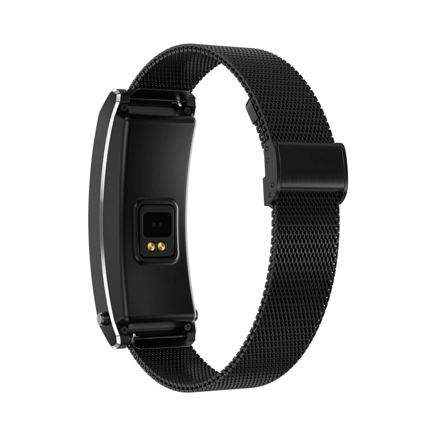 Smart Health Monitoring Bracelet With Bt Call And Leather Strap - Tarnish Steel Strap - Mekamart Australia