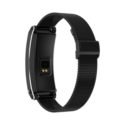 Smart Health Monitoring Bracelet With Bt Call And Leather Strap - Tarnish Steel Strap - Mekamart Australia