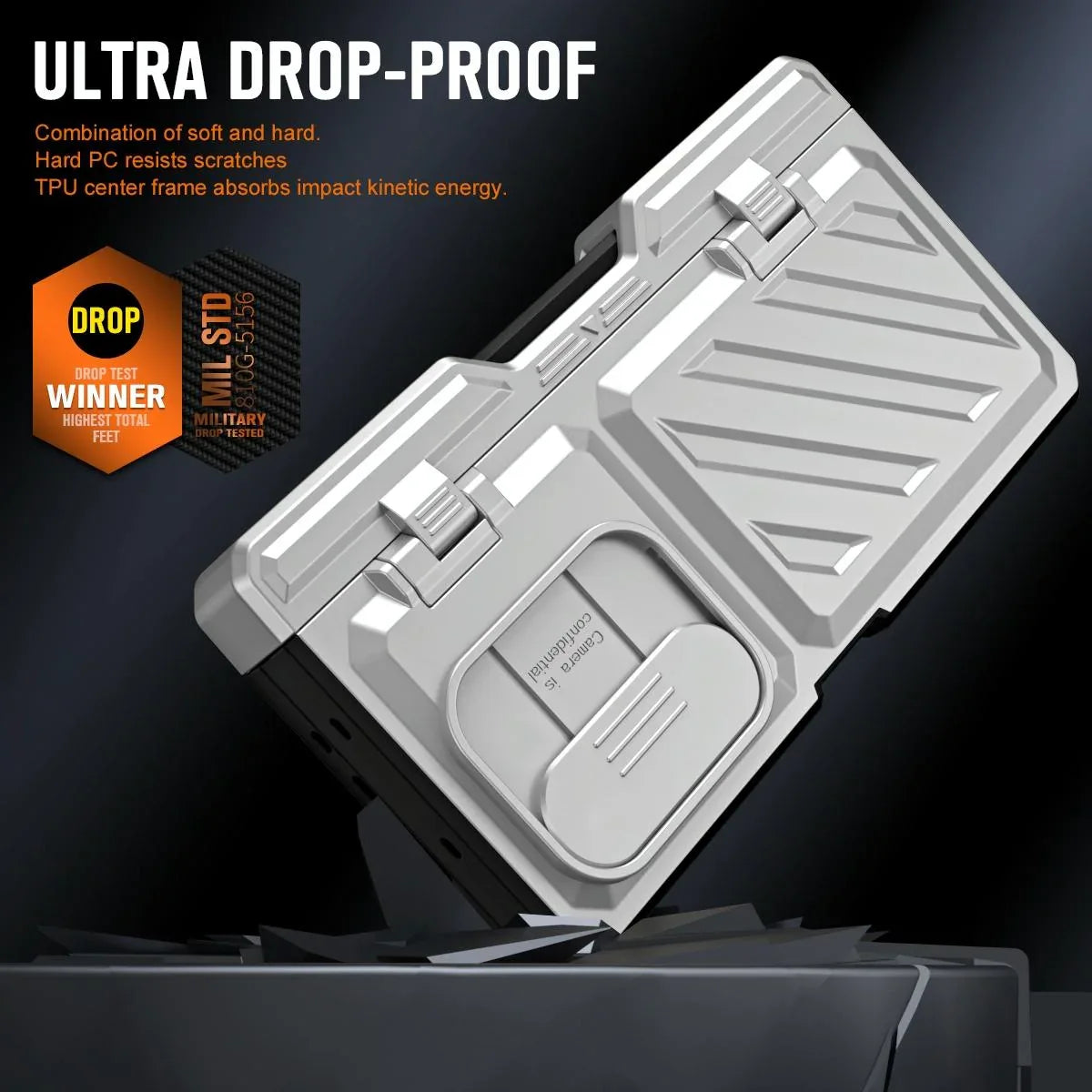 For Samsung Galaxy Z Fold4 5G Shockproof Tpu Pc Case With Pen - Gold - Mekamart Australia